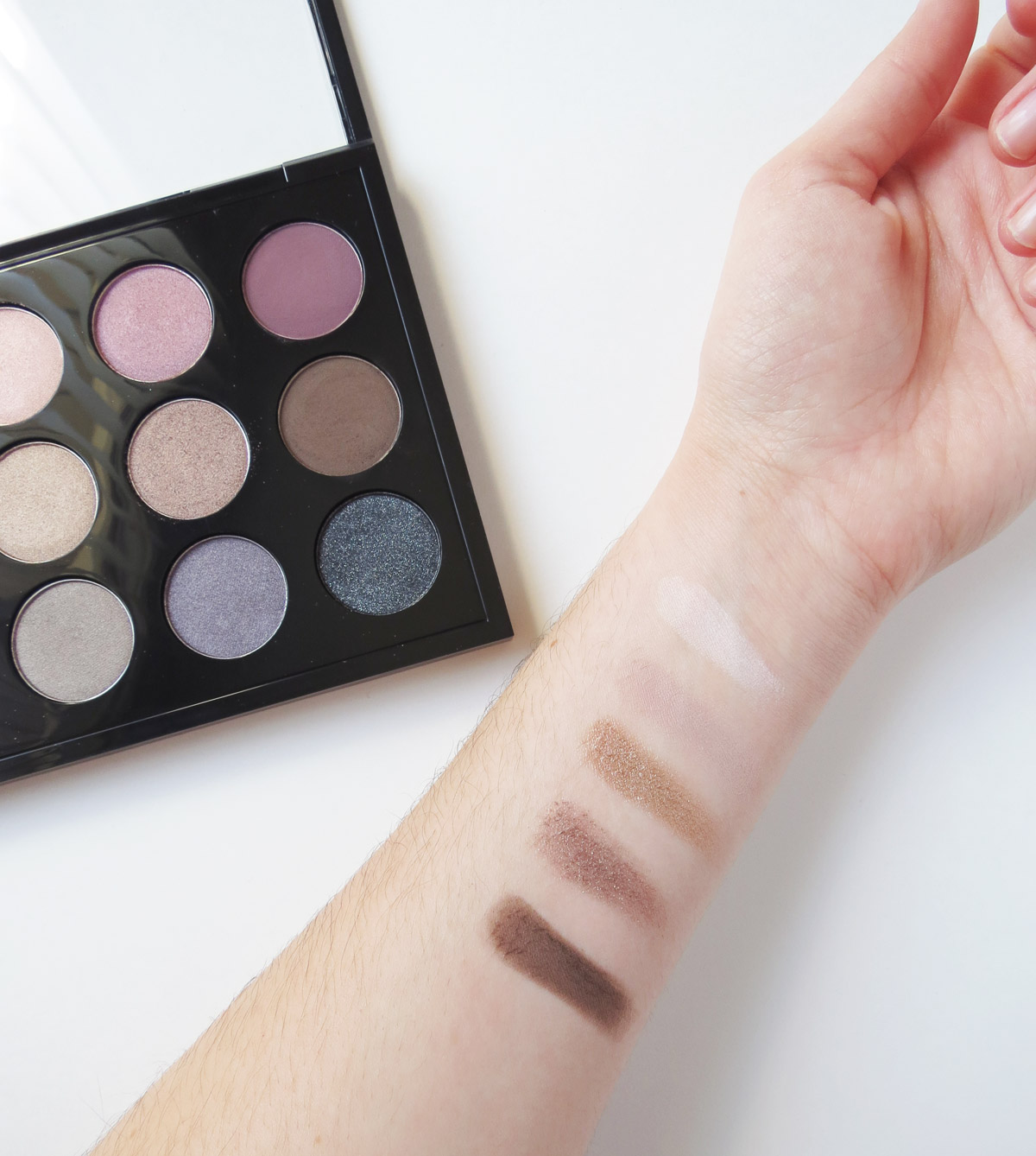 Top to bottom: Pick Me Up, Cozy Grey, Crushed Clove, Deception, Brun