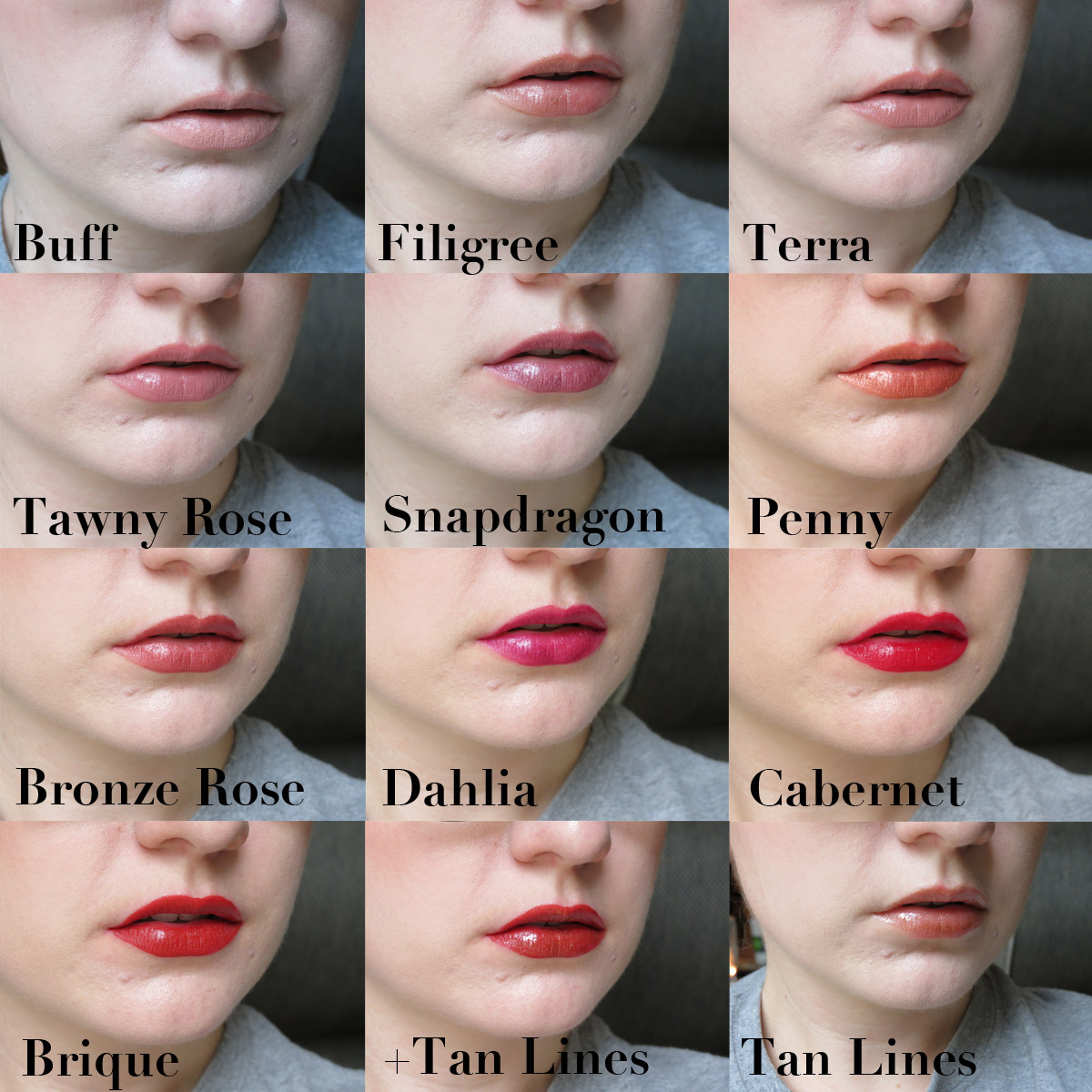 The shades look glossier here than they normally would because I took the pictures while the lip cremes were still wet to try to not kill my lips!