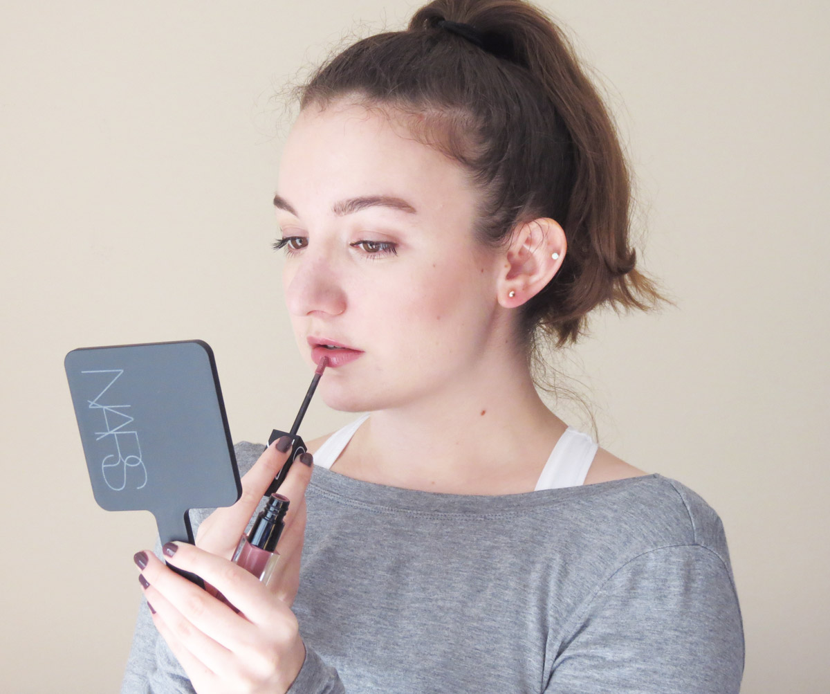 Wearing NARS Contour Blush in Olympia, Blush in Impassioned,* Multiple in Copacabana,* & Velvet Lip Glide in Bound. Nails are NARS Manosque* - photo by my boyfriend, Brett!