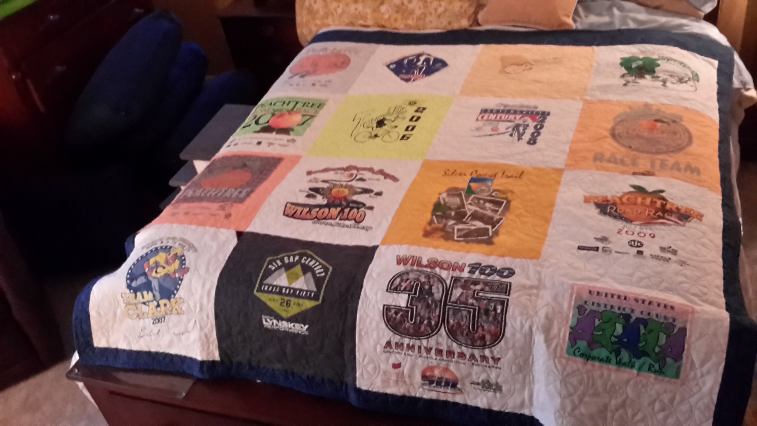 Large Lap-size T-Shirt quilt (72"X 72") cost $300.
