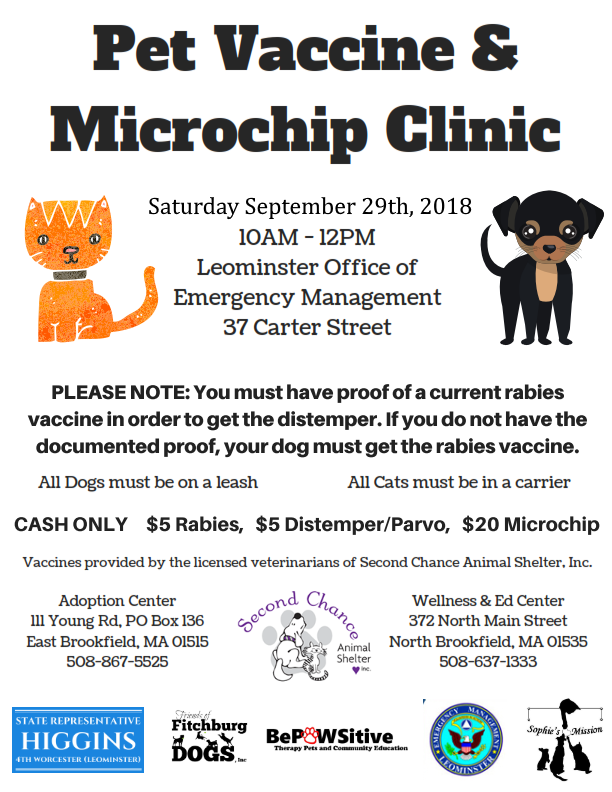 Vaccine & Microchip Clinic- Leominster