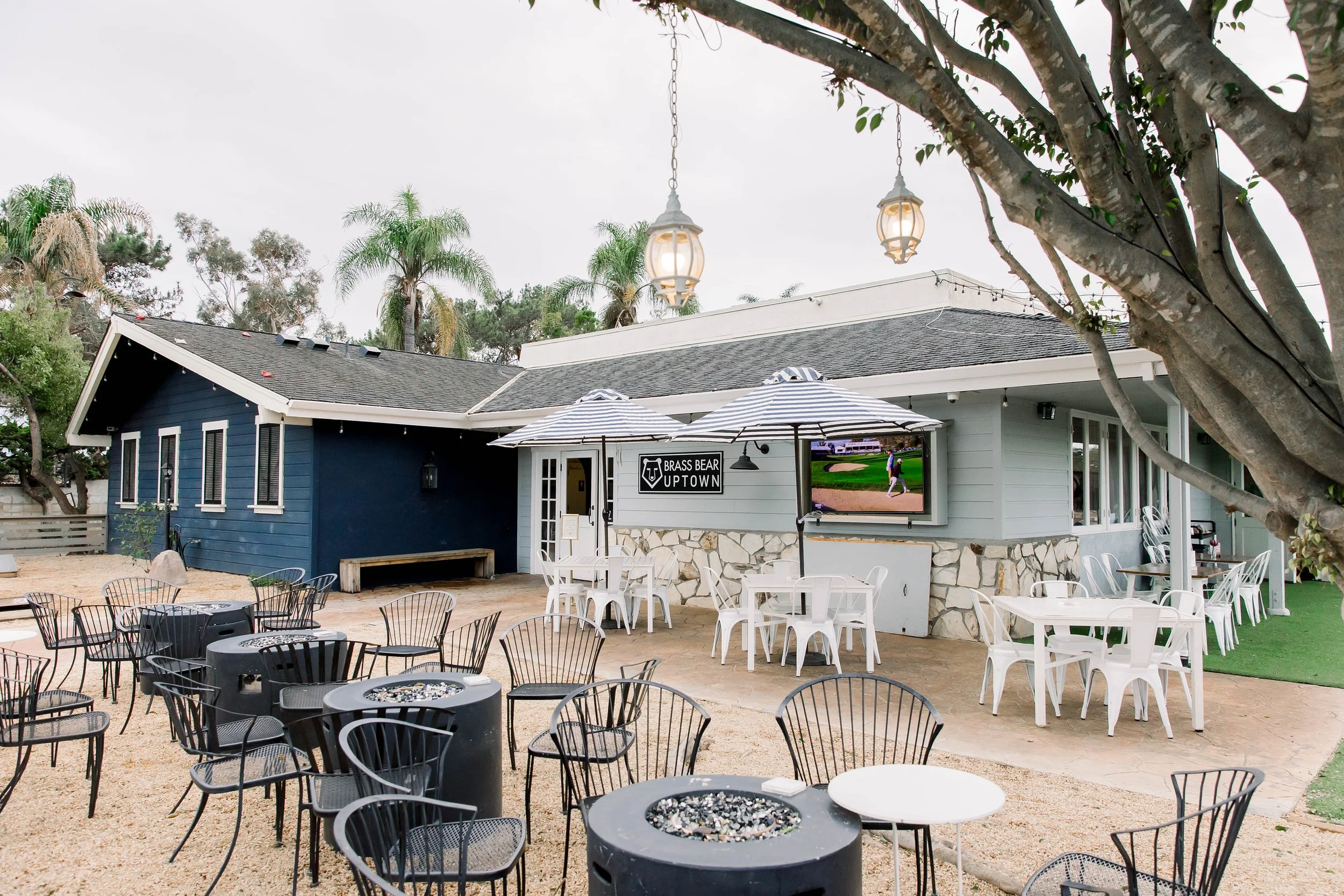 Large indoor and outdoor venue in Santa Barbara with mountain views