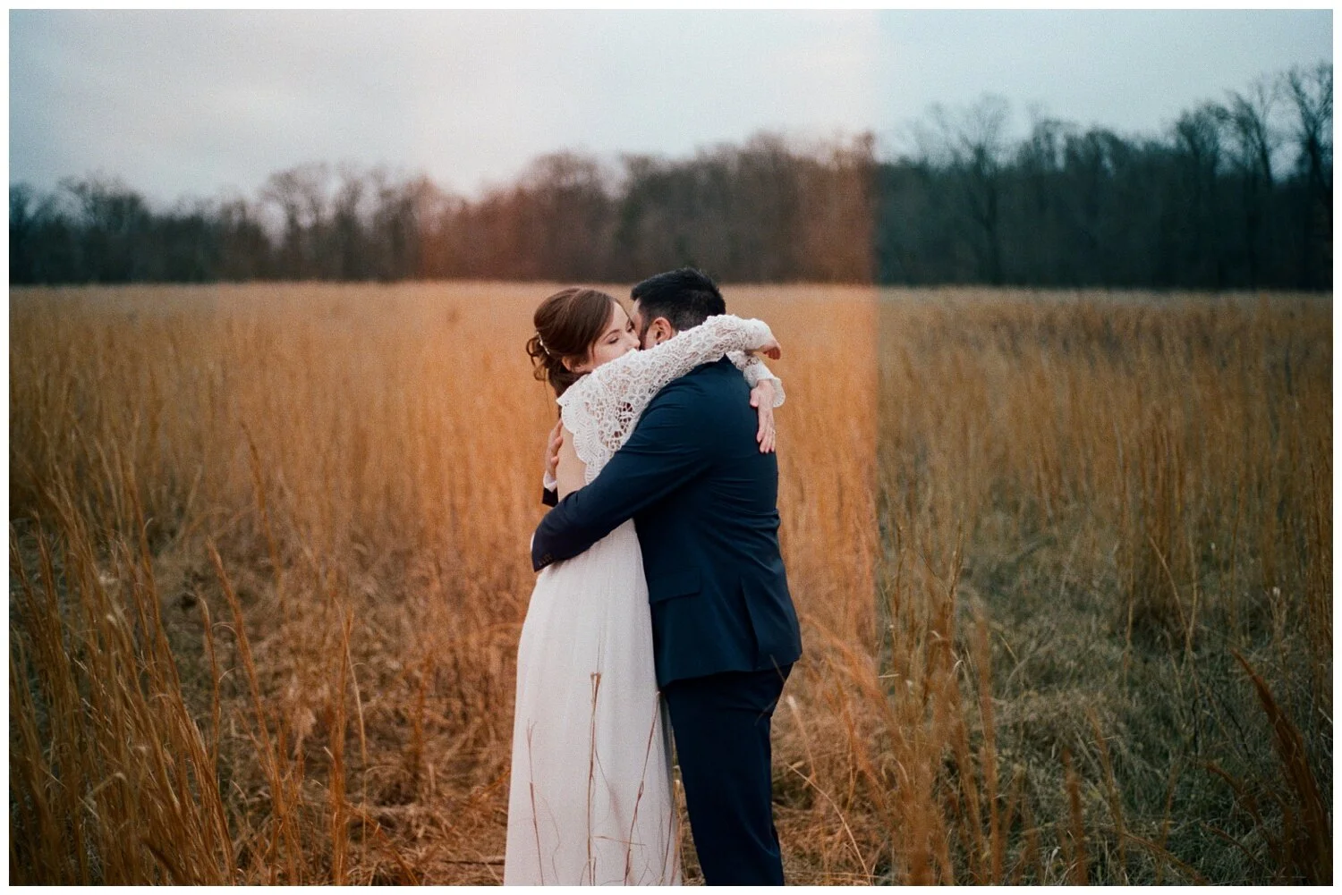 Backyard Winter Elopement in Southern Indiana 