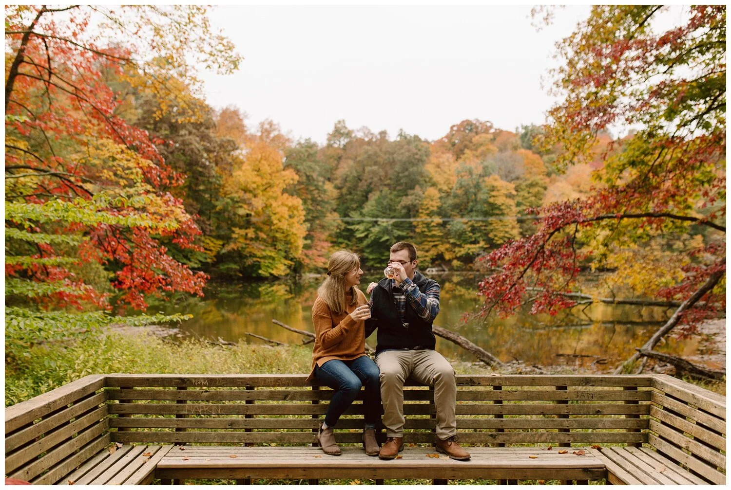 Fall Engagement Photos in Mount Saint Francis, Indiana 