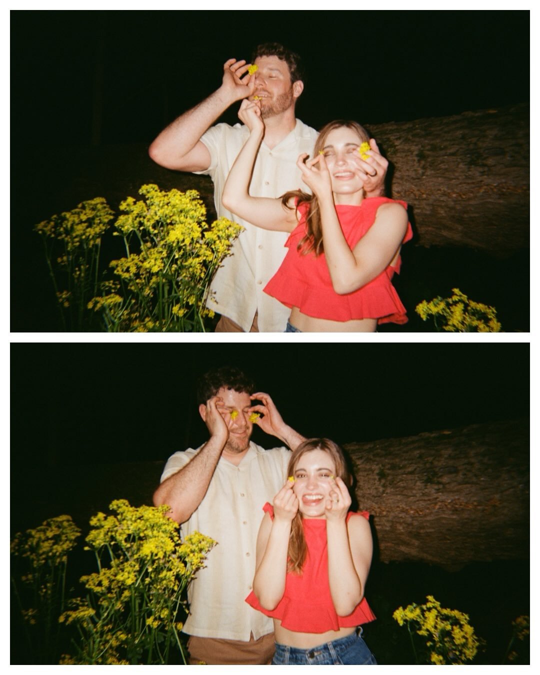 3 film photos from their engagement session last spring, because now it&rsquo;s only 3 days &lsquo;til their wedding!