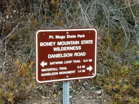 NPS Boney Wilderness sign at bottom of Canyon.