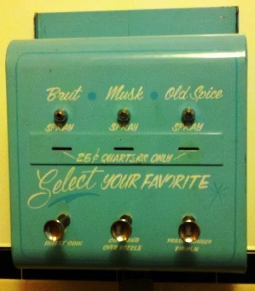 Throwback time seen in the men's room