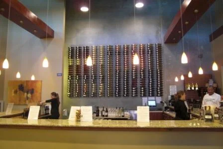 Huge wine tasting bar at Herzog Wine Cellars