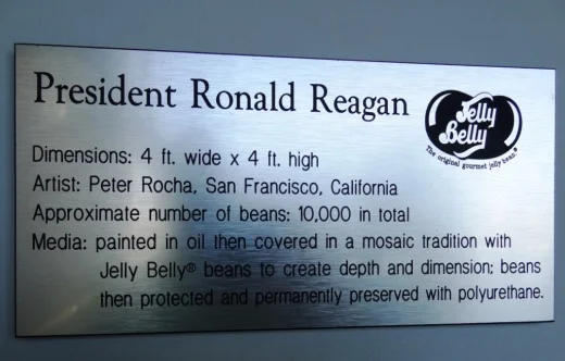 Portrait of Ronald Reagan Made Out of 10,000 Jelly Beans at Reagan ...