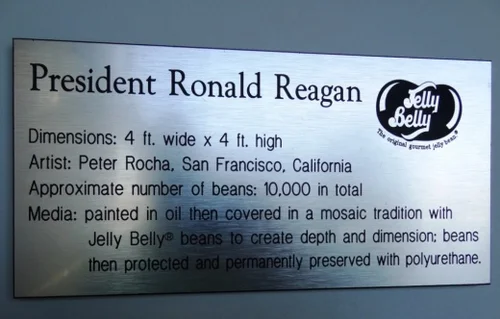 Portrait of Ronald Reagan Made Out of 10,000 Jelly Beans at Reagan ...