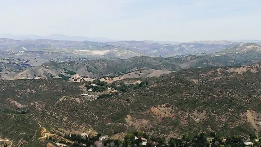 Views of Las Virgenes Canyon looking north from Piuma