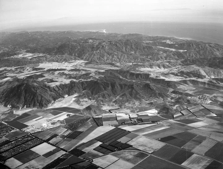 Aerial View of Dos Vientos Ranch in 1956 (Photo Credit: Howard D. Kelly, Kelly-Holiday Collection of Negatives and Photographs/Los Angeles Public Library)