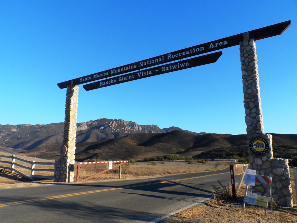 Entrance into Rancho Sierra Vista/Satwiwa at Lynn Road and Via Goleta in Newbury Park