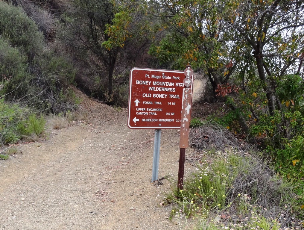 You're almost there once you see this Old Boney trail sign - just .3 mile to go