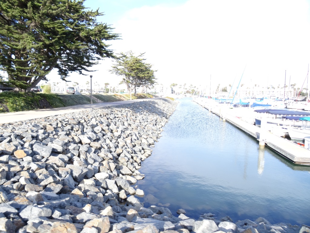 On S. Harbor Boulevard going north now, you will be able to take a right (east) turn on Albacore Way to get to the nice pedestrian/bike path along Channel Islands Harbor. It will take you past the Channel Islands Maritime Museum and marina, where there are restaurants and other things to do.