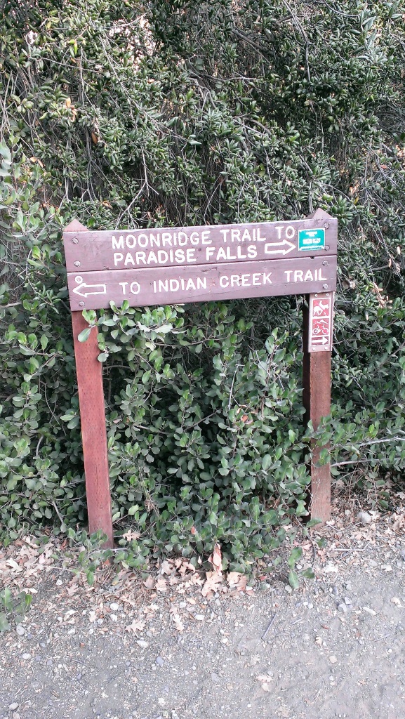 Sign on the west side of the Wildwood Park parking lot after walking down some steps