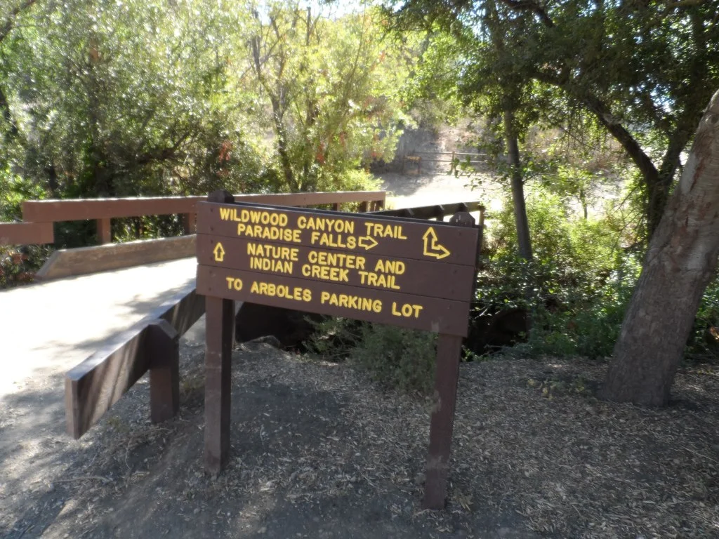 The bridge that intersects the Indian Creek Trail and Wildwood Canyon Trail. Lots of options!