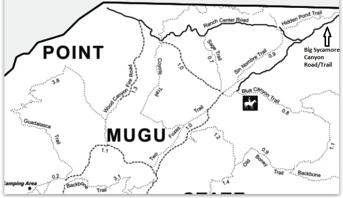 Ranch Center Road, Wood Canyon Fire Road and Other Trails in