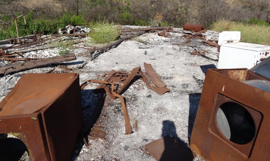 Vintage items with a coat of rust reside near the northeast section of Point Mugu State Park .