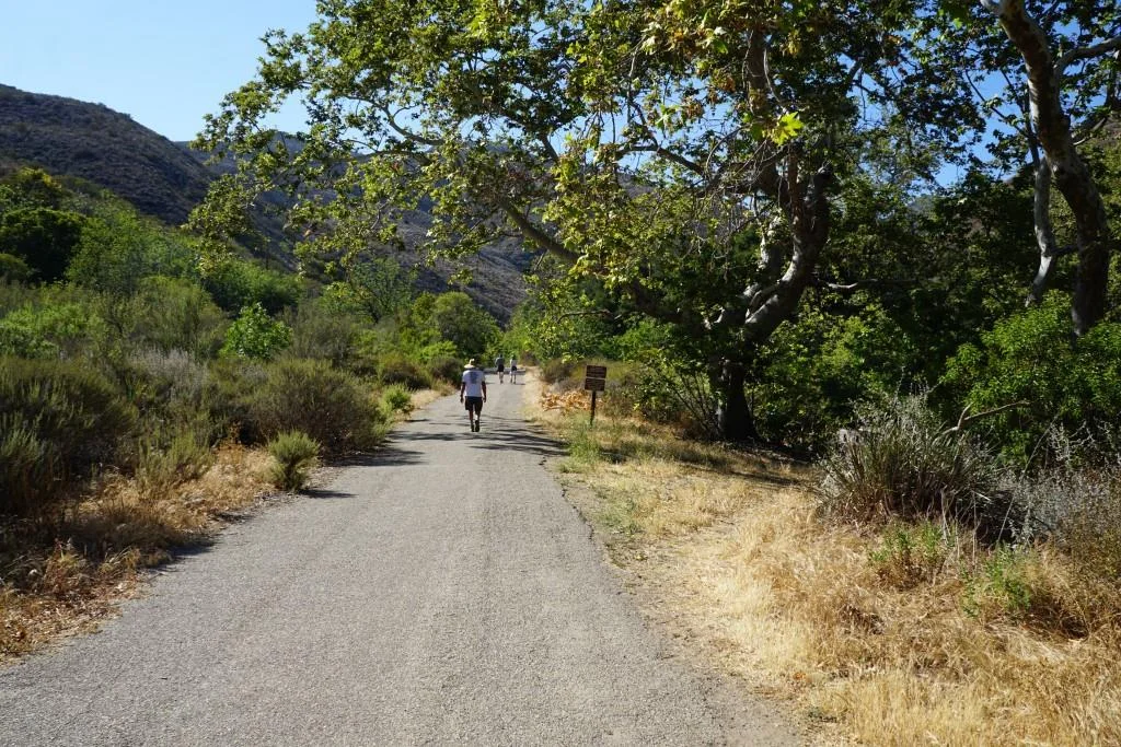 A large portion of the Solstice Canyon Trail is paved.