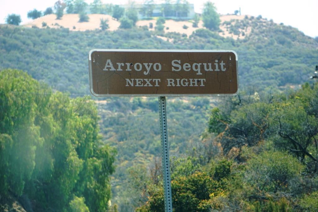 Sign coming eastbound on mulholland; no such sign that I could find coming westbound.