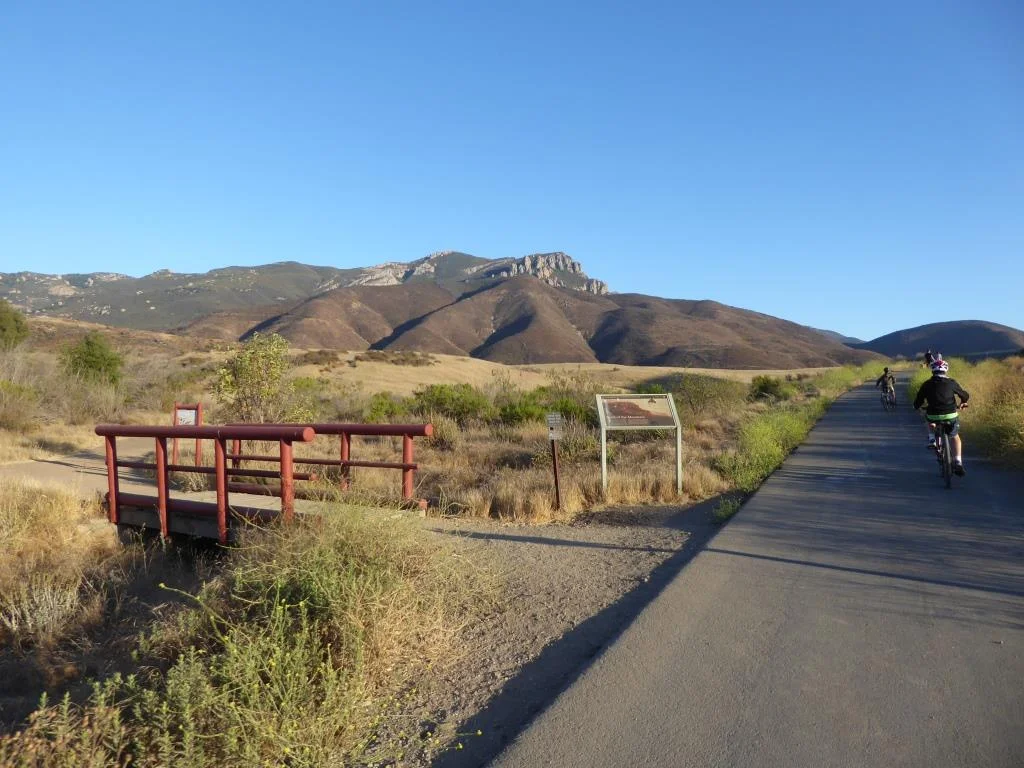 From there, take the paved road, called the Sycamore Canyon Fire Road, towards the ocean.