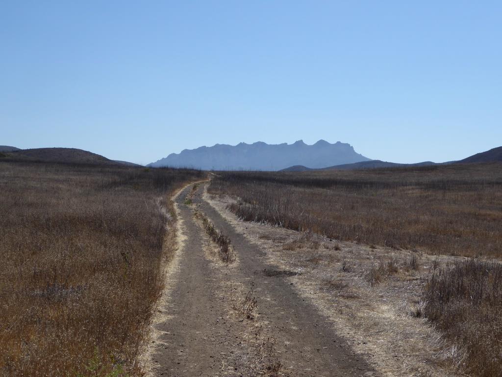 View of the Boney Mountain Range up ahead from within the La Jolla Valley Natural Preserve. This is such a peaceful grasslands area back here. Most folks go for the ocean trails, leaving this area a bit less utilized.