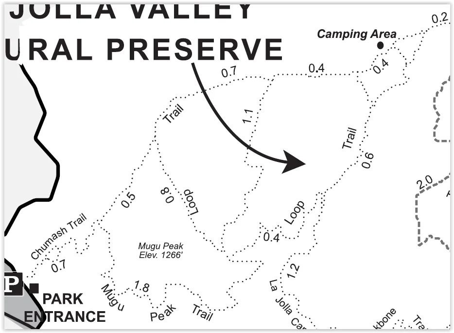 Map snippet courtesy of California State Parks.