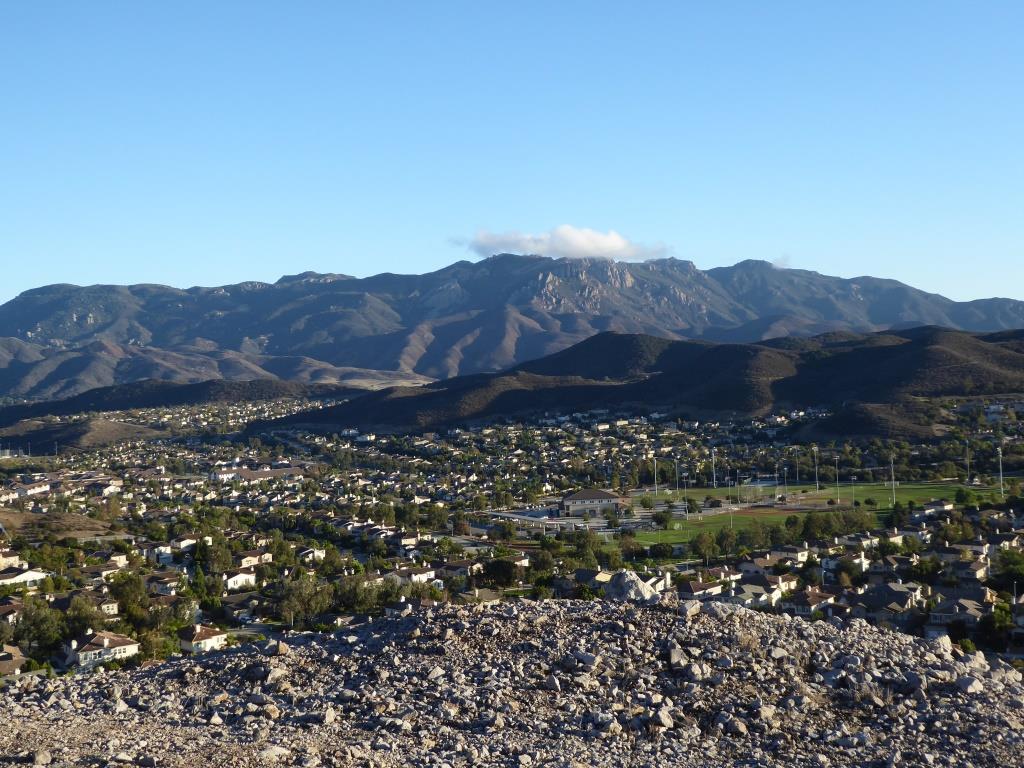 View of Boney Mountain range from midway up the Powerline Trail in Newbury Park.