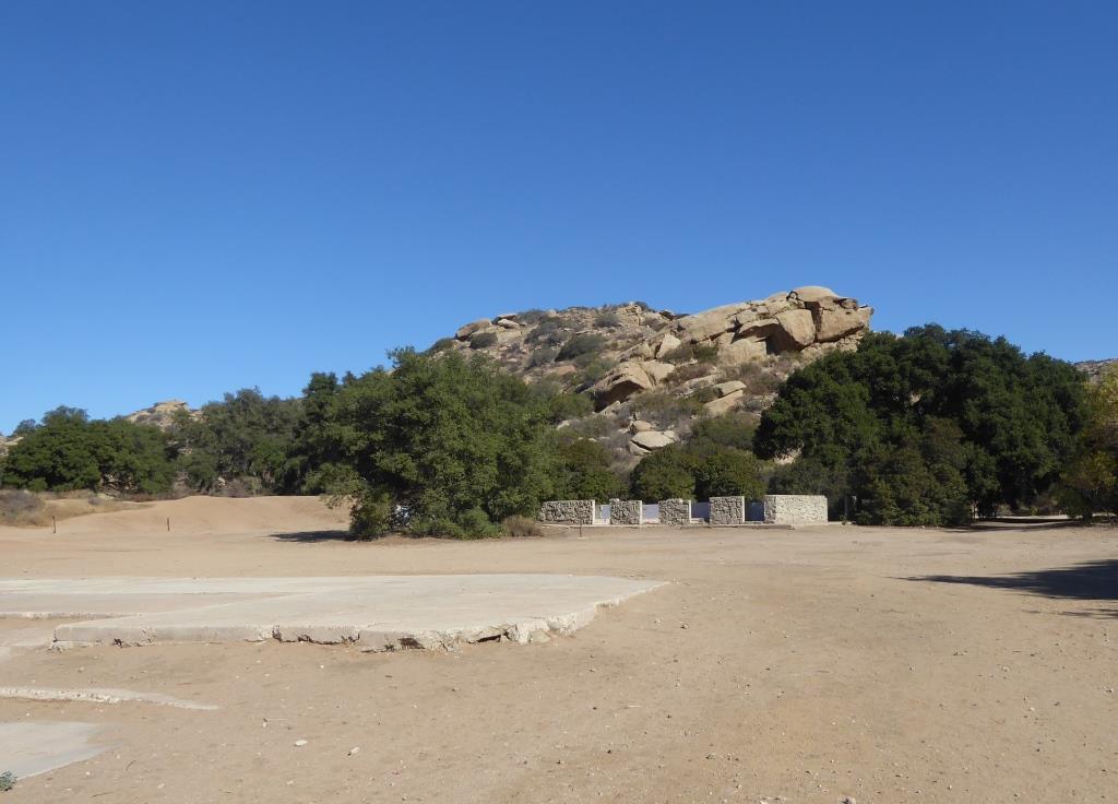 Corriganville today...the ranch burned down in the 1970s, leaving just these cement slabs and exterior walls.
