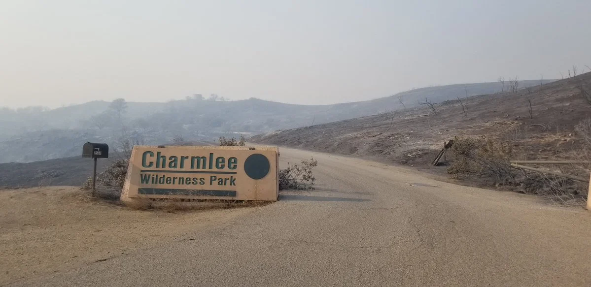 Charmlee Wilderness Park entrance post-Woolsey Fire (Photo Credit: MRCA)