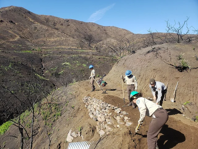 Backbone Trail repair work (Photo Courtesy of National Park Service)