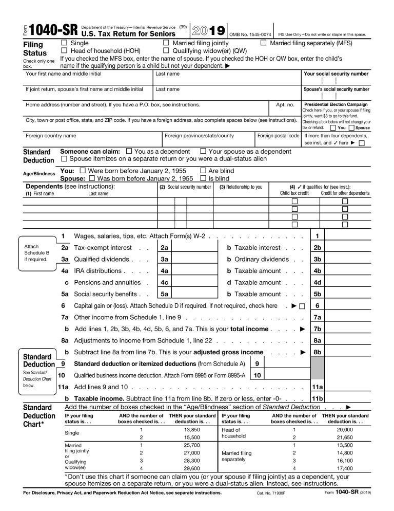 2019 tax form