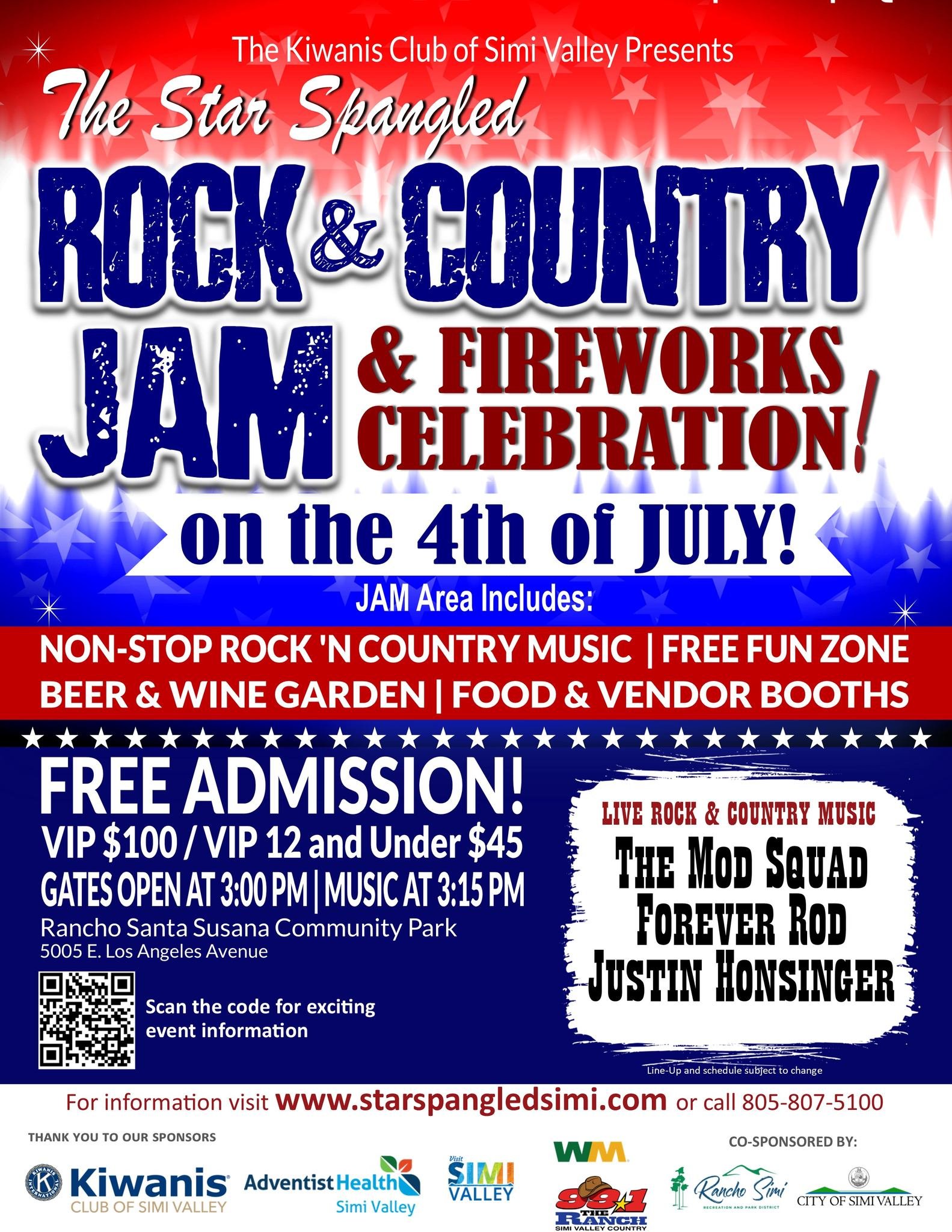 Star Spangled Rock & Country Jam & Fireworks Celebration in Simi Valley