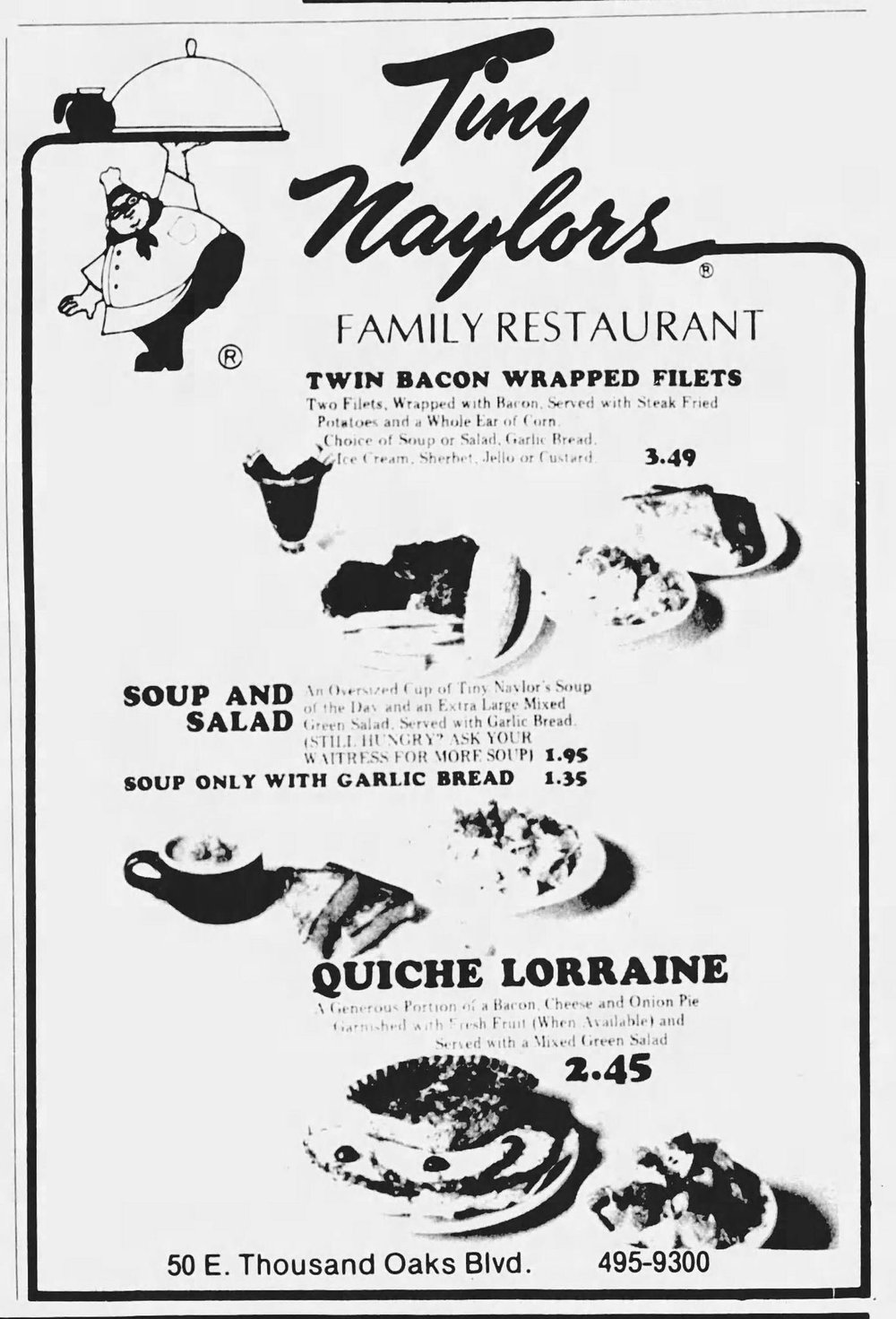 Throwback Tiny Naylor's Operated in Thousand Oaks from 1973 to 1987