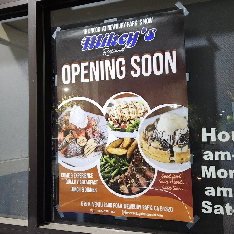 The Nook Newbury Park Reopening Soon as Mikey's Restaurant (Now Open