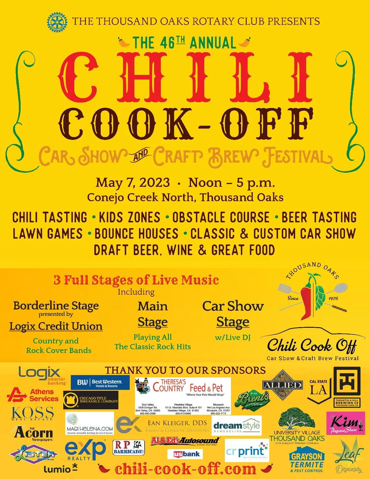 46th Annual Thousand Oaks Chili CookOff, Car Show and Craft Brew