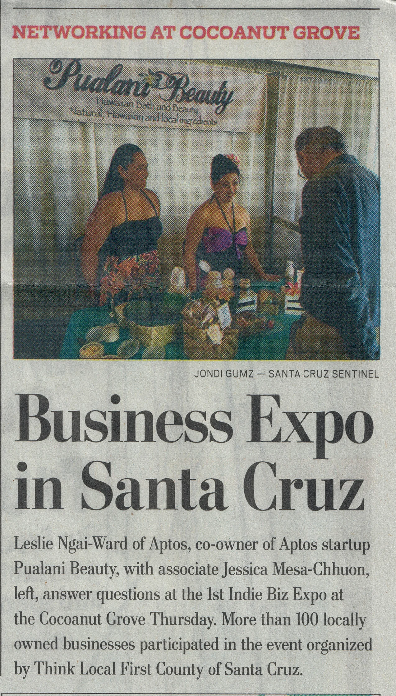 Our leading ladies in the Santa Cruz Sentinel #indiebizexpo #scsentinel