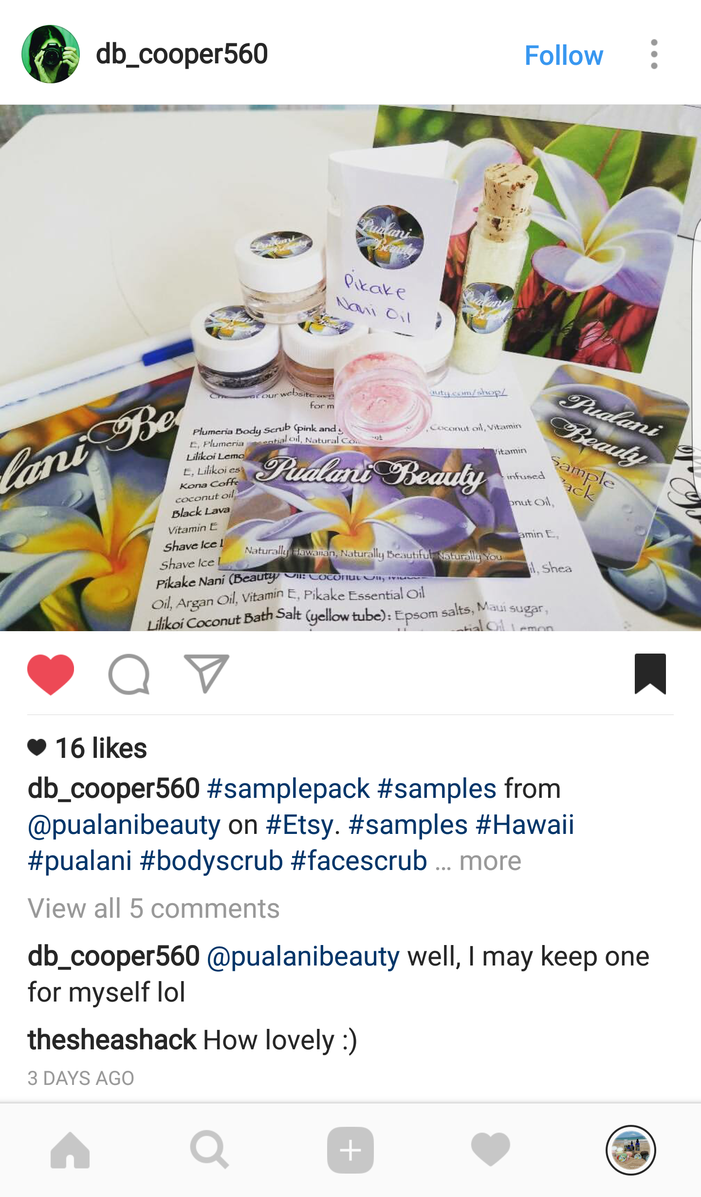 Mahalo @db_cooper560 for the shoutout, we love seeing the new home our products travel to!