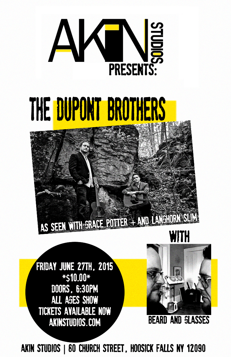Get Your Ticket to The DuPont Brothers LIVE at Akin Studios Below