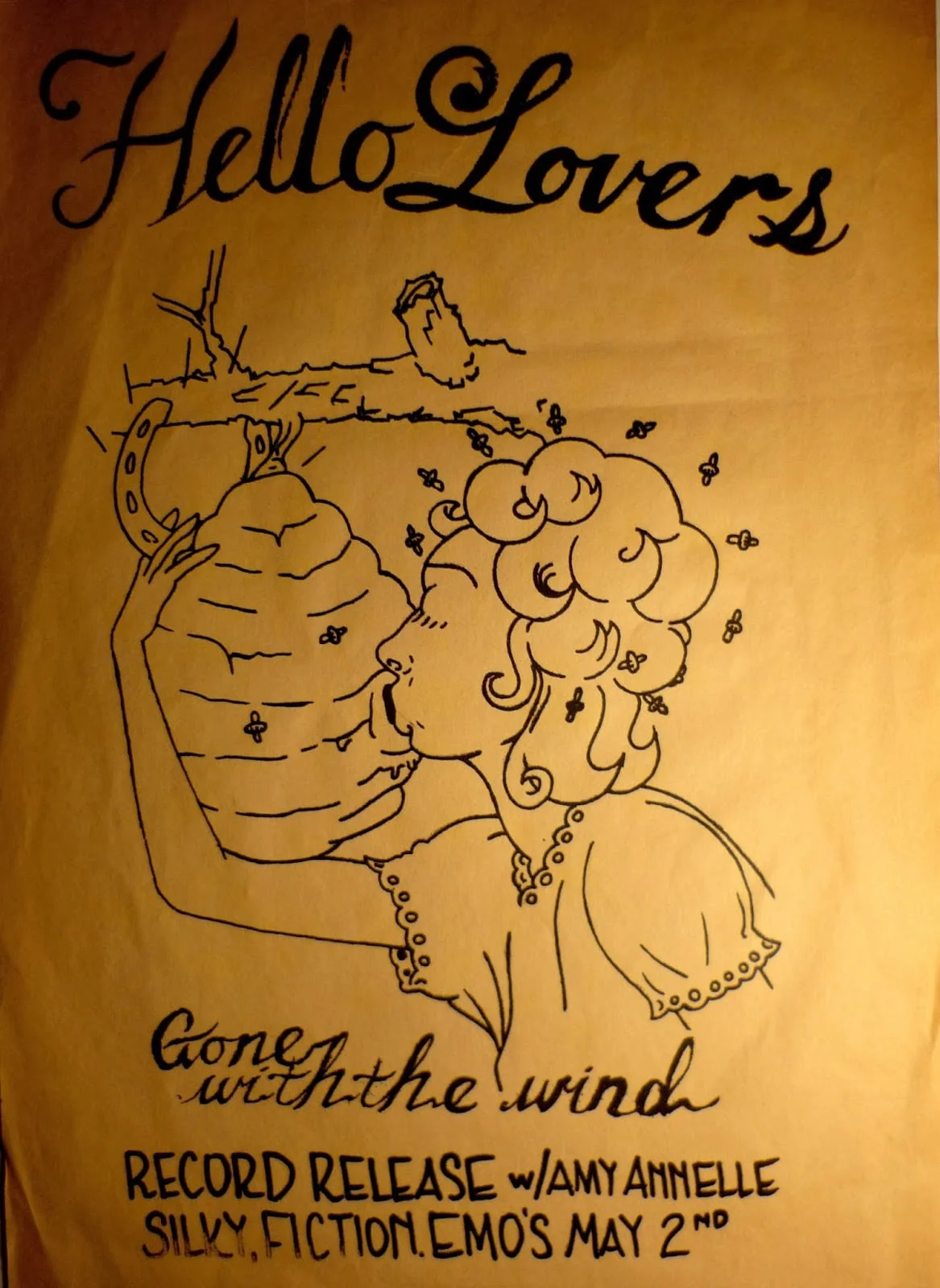 Hello Lovers - Gone With The Wind record release show, with Silky Shoemaker, Amy Annelle, and Fiction.