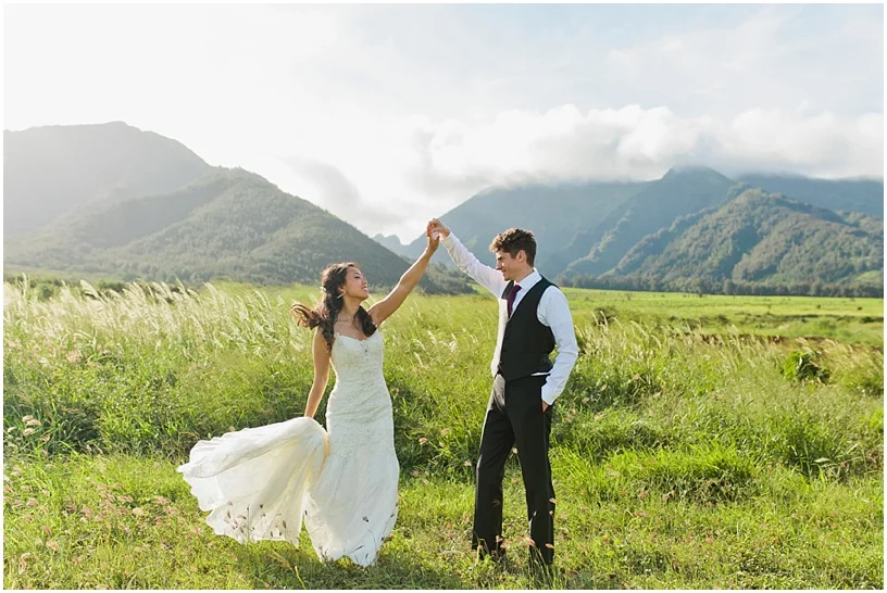 Maui Wedding photographer | Maui wedding | Little Beach | Maui Tropical Plantation