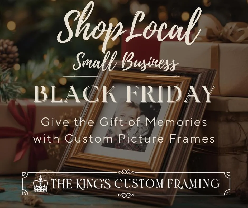 Don&rsquo;t fight the crowds for generic items this Black Friday.  Come to The King&rsquo;s Custom Framing to give the perfect gift made especially for that special person! 
#PinehurstLiving #pinehurstnc #pinehurst #veteranowned #smallbusinesses #the