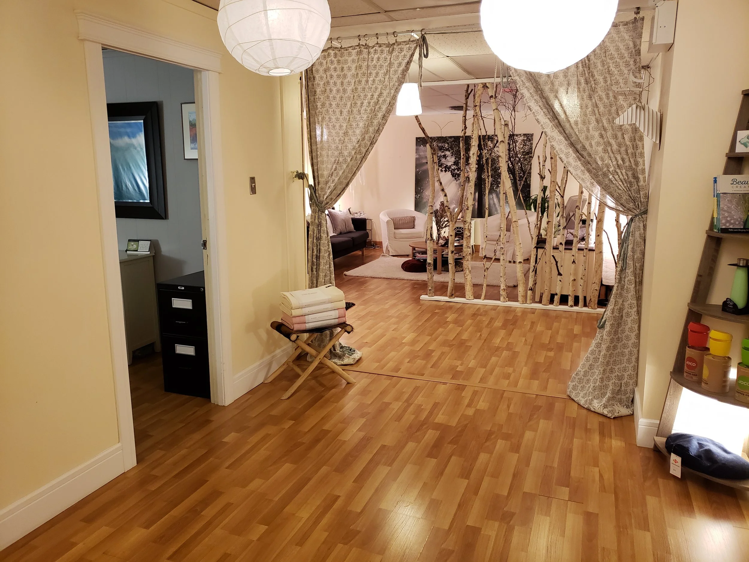Cozy up in our beautiful studio and examine your yoga practice.