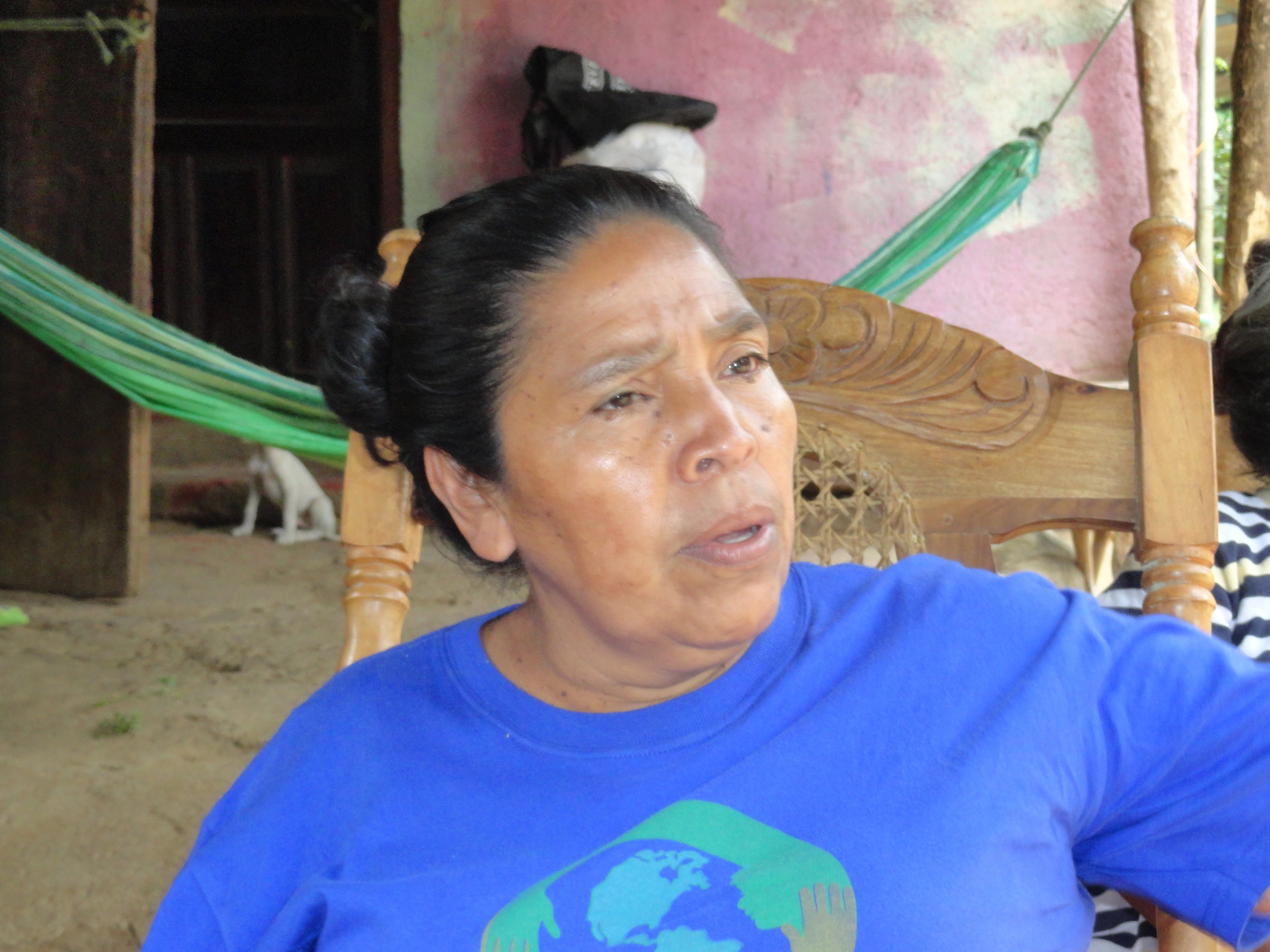 Doña Lola Esquivel, one of the community leaders of the Gloria Quintanilla Cooperative