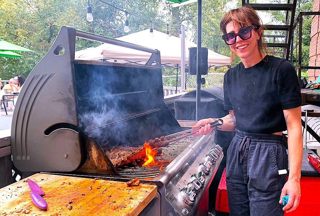 Blazing Kitchen BBQing, a big thank you to our caterors at Rancho Relaxo.