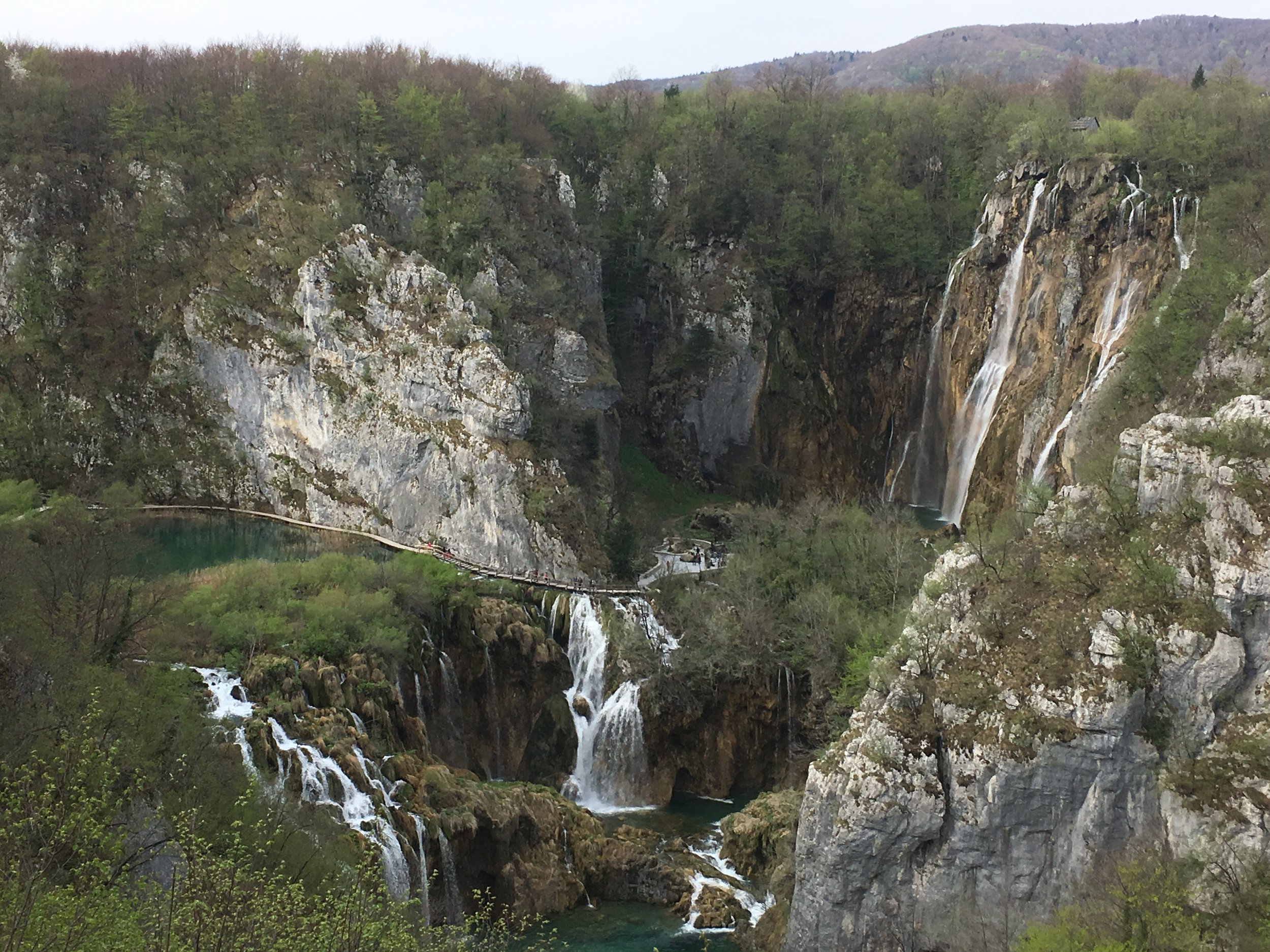 Your first view, as you head down into the falling lakes