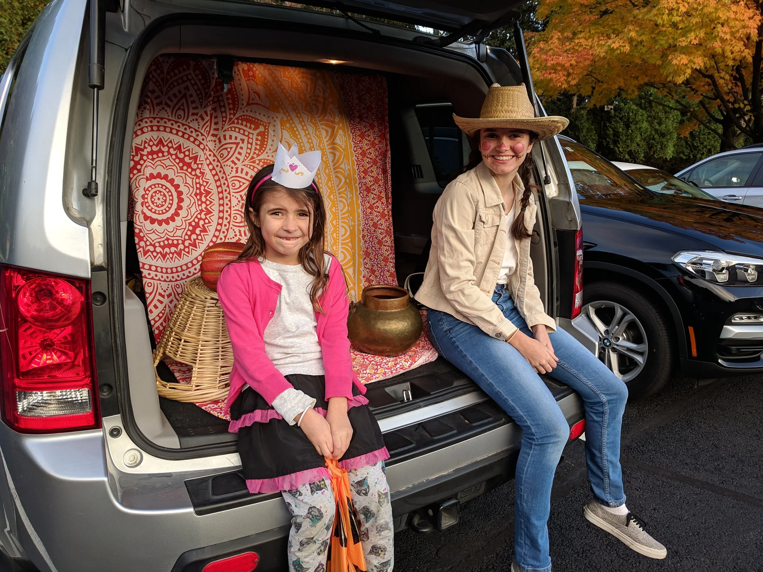 Halloween trunk-or-treat! We are going with the Nebraska/India/Egyptian theme that was all the rage this year. (Reston, Virginia; Oct 2018)