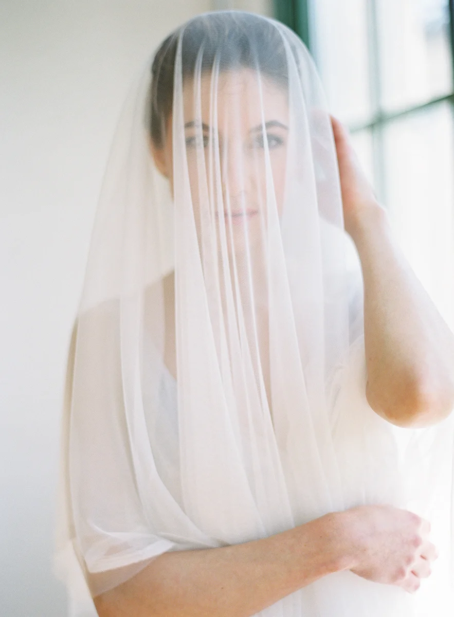 One of Jaclyn’s stunning cathedral-length veils! Isn’t this image so beautiful? Her fabrics are exquisite.