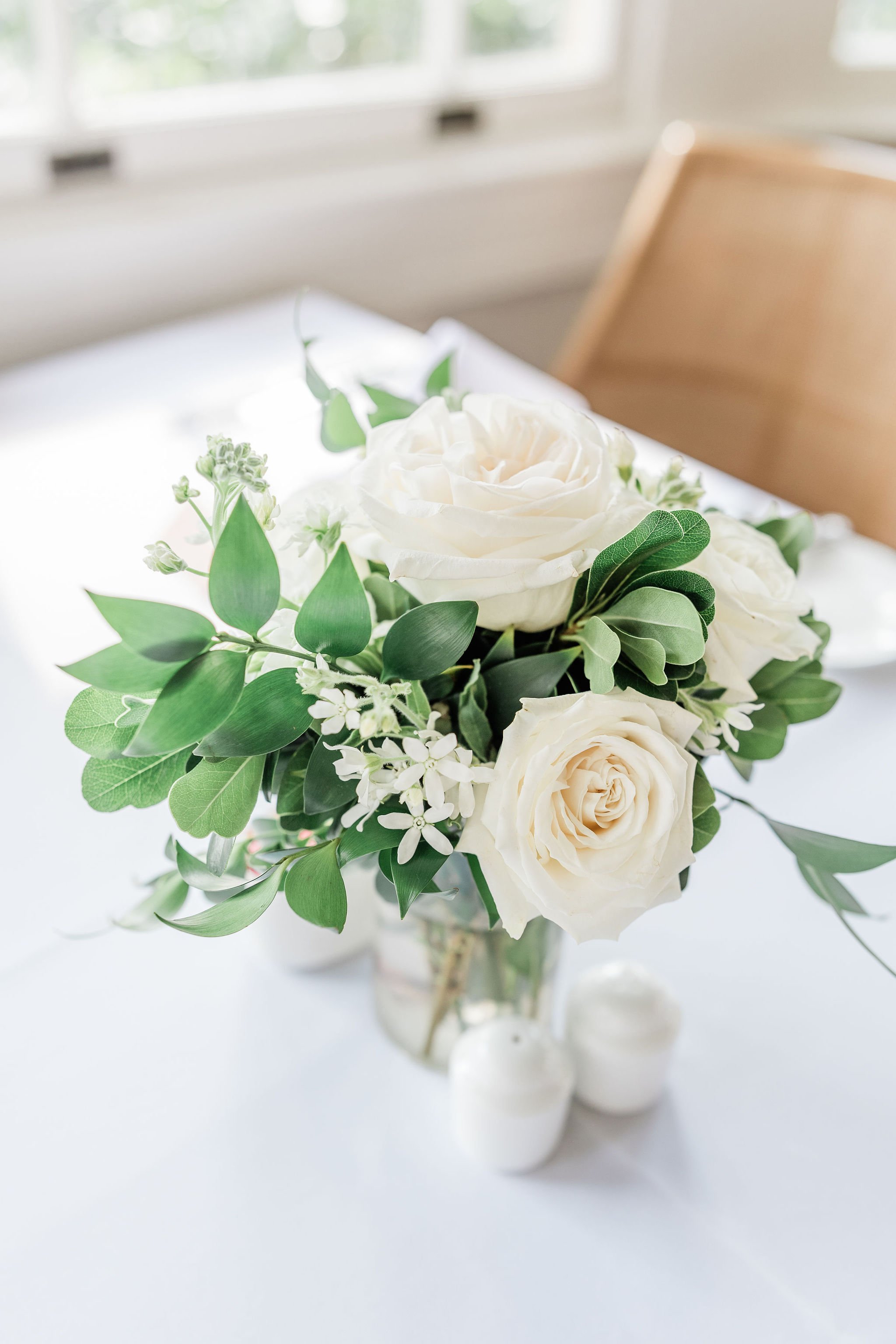 small romantic floral arrangement for reception